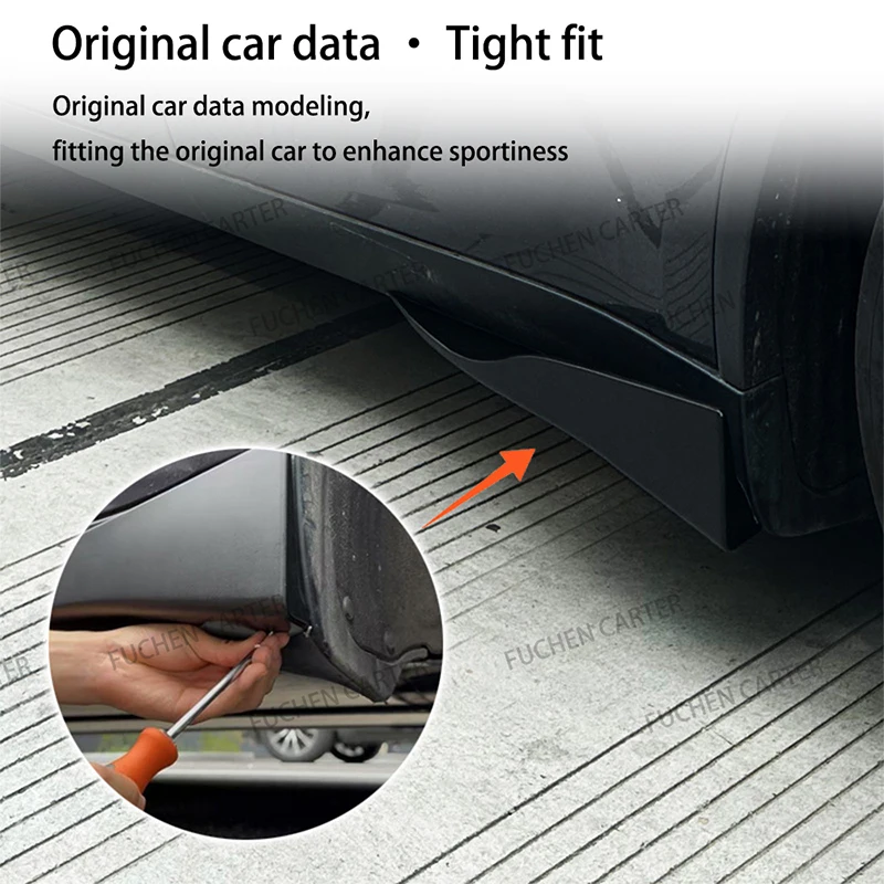 테슬라 모델 Y 주니퍼 2025 리어 범퍼 스포일러 립 카본 파이버 윙 트림 안티 크래시 디퓨저 사이드 스커트 랩 앵글 스플리터