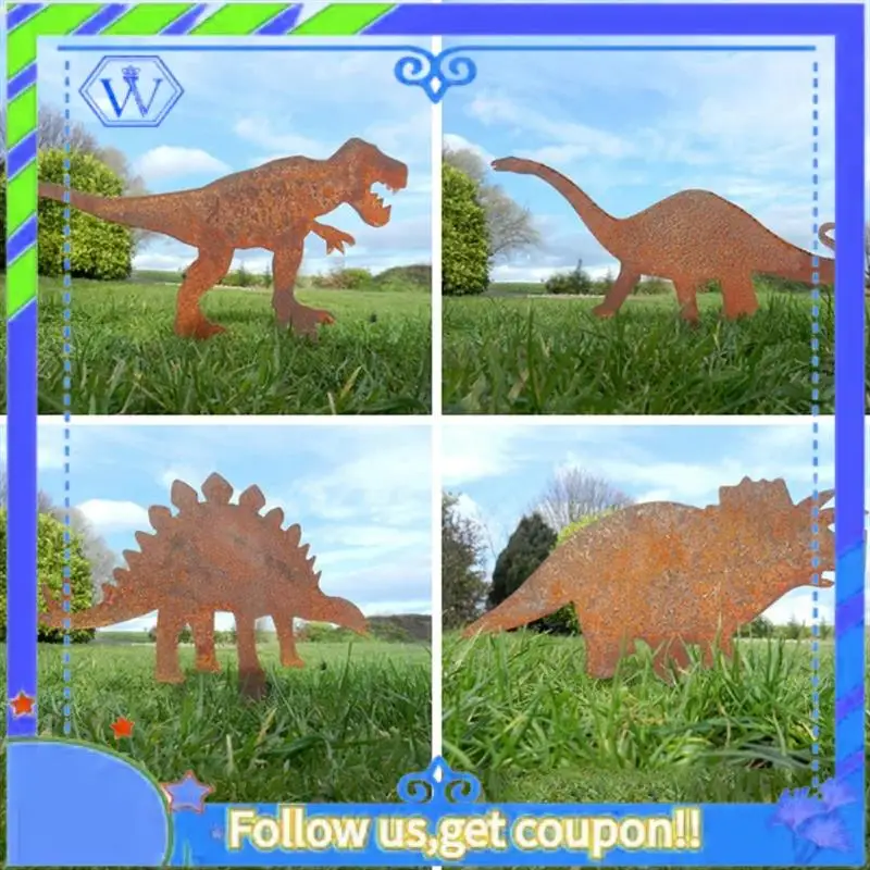 Easy To Use Metal Dinosaur Fence Post Topper,Dinosaurs