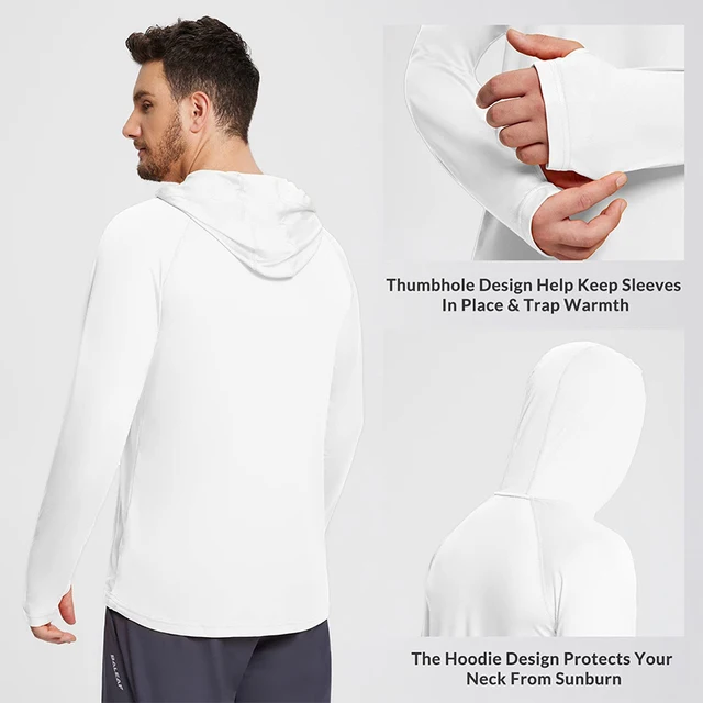 Mens UPF50+ Performance T-Shirt Hoodie Long Sleeve Casual Sun Protection T-Shirt Running Quick Dry Hoodie Sunscreen Fishing Wear 4 Mens UPF50+ Performance T-Shirt Hoodie Long Sleeve Casual Sun Protection T-Shirt Running Quick Dry Hoodie Sunscreen Fishing Wear 4