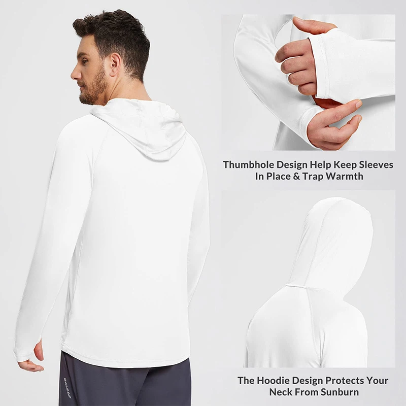 Mens UPF50+ Performance T-Shirt Hoodie