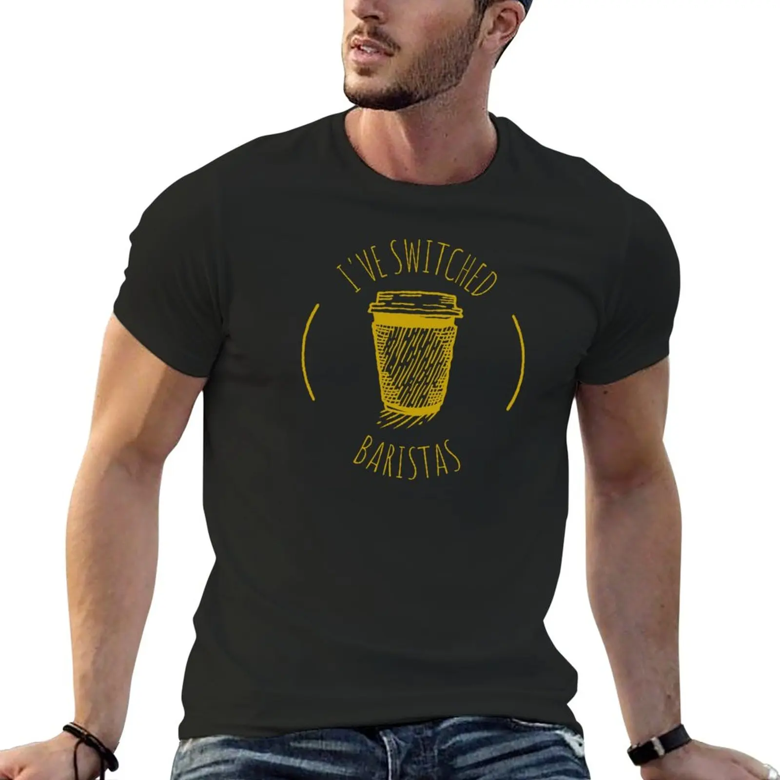 

I've switched Baristas Coffee Shop Cup Design T-Shirt black t shirt shirts graphic tees mens clothes