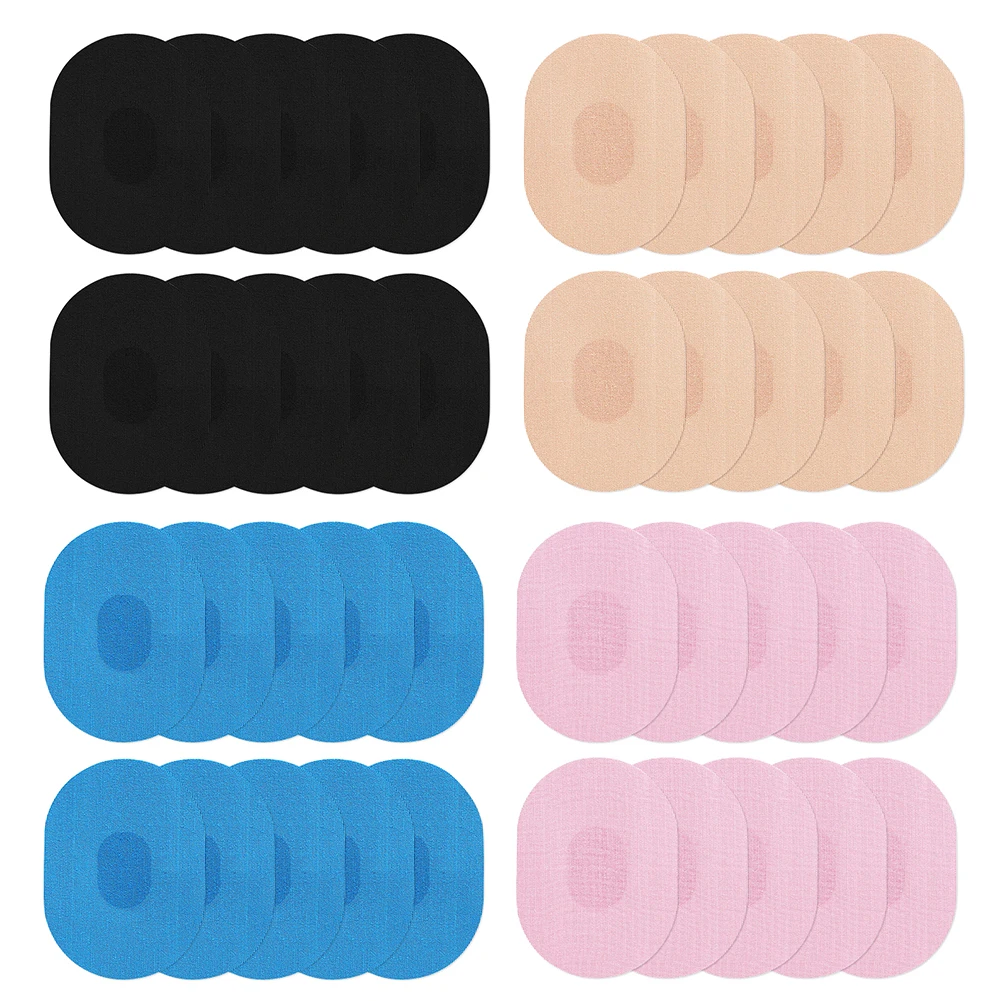 Sweatproof Probe Stick Sticker 10pcs Invisible Sensor Adhesive Patch Elastic Portable Self-Adhesive for Blood Glucose Moniton