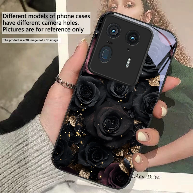 Wine Red Floral Petals Glass Phone Case