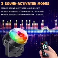 7 Colors Strobe Light Sound Activated Stage with Remote Control Disco Ball Lamps for Home Room Parties Kids Birthday Wedding Bar 5