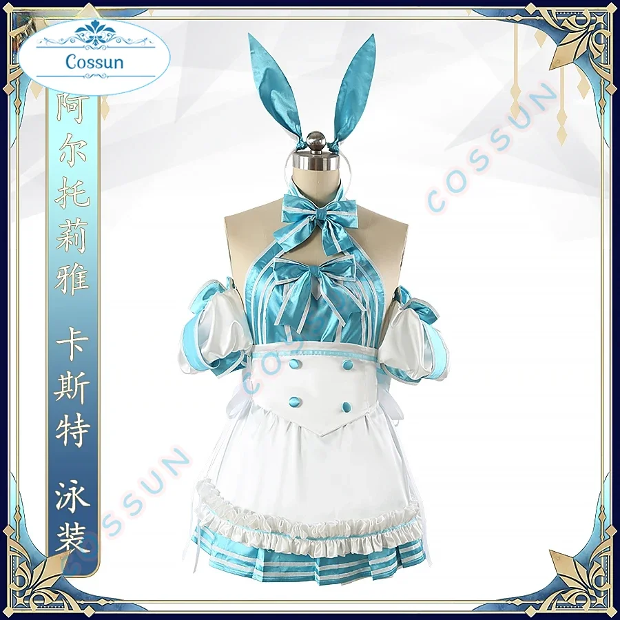 

[Customized] Game FGO Altria Caster Swimwear Cosplay Costume Halloween Outfits Women Men Rabbit Clothing