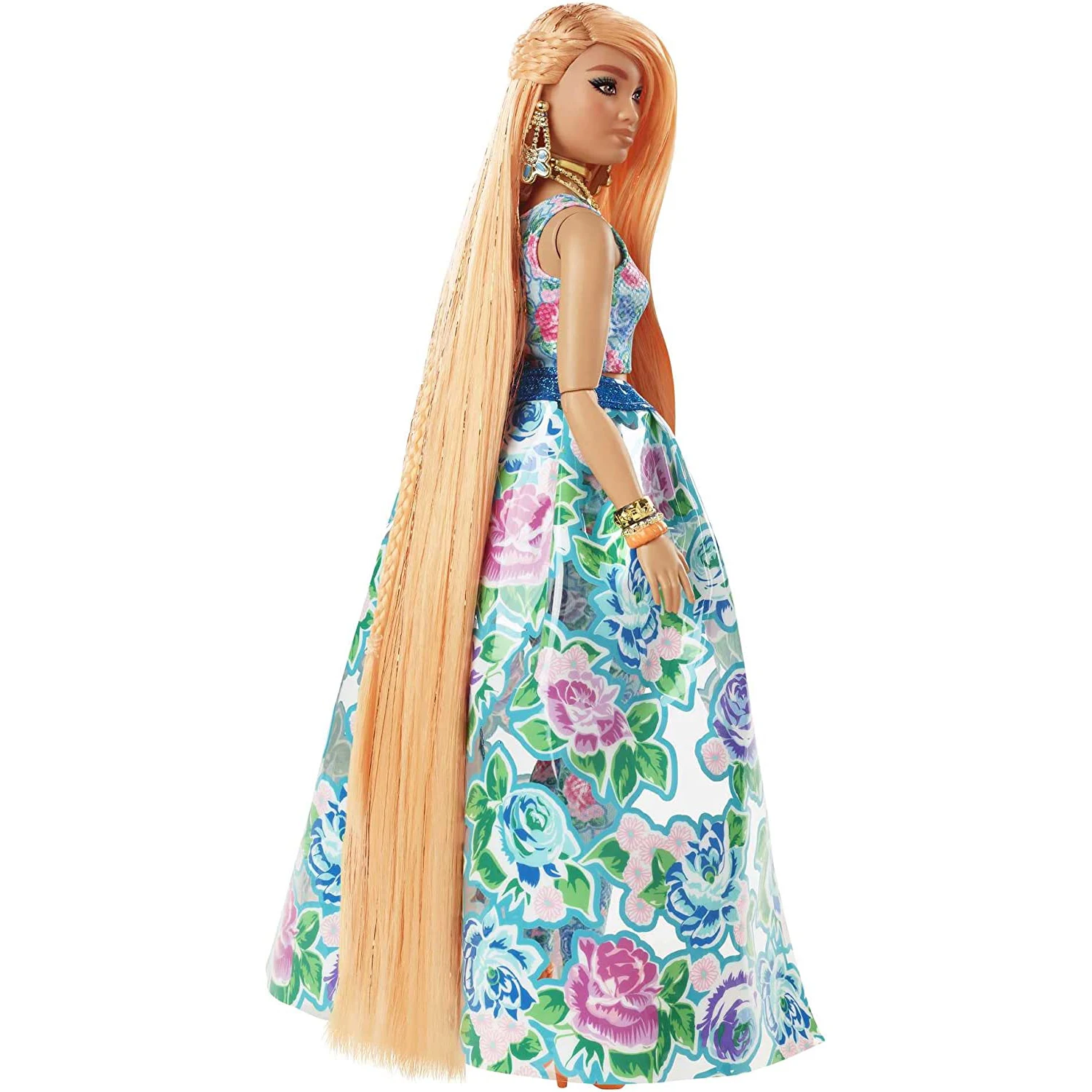 Barbie - Boneca caucasiana com cabelo extra longo, roupa e