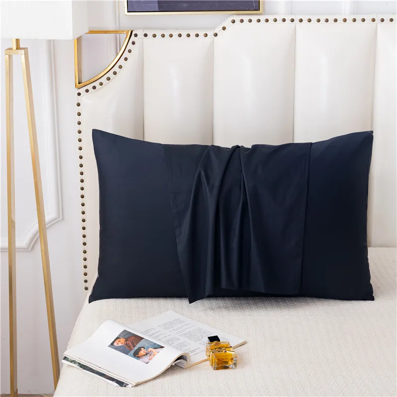 Pillowcase High-Quality Envelope Pure Cotton Pillowcover Solid Color Bedding Pillow Case 40x70 50x90 Sleep Pillow Cover 4