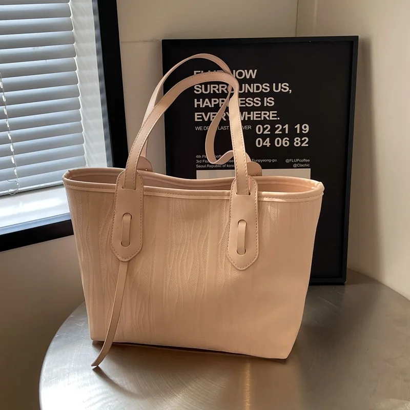 Commuter Tote Women's 2024 New Large Capacity Simple Fashion Underarm All-Match Casual Shoulder Bag