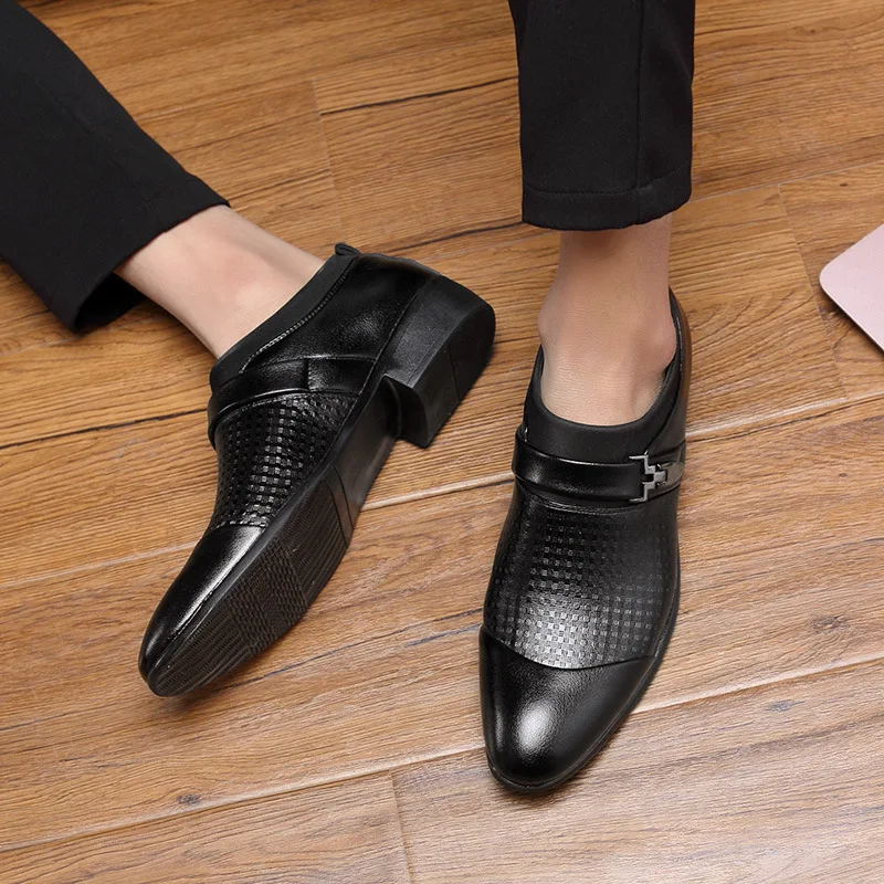 2024 Autumn New Leather Shoes Men's Business Formal Dress Plus Size Fashion Casual Men's Trend Shoes