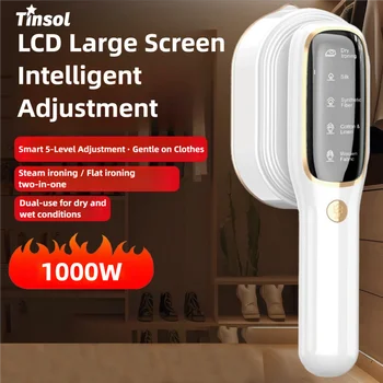 Nuovo ferro da stiro portatile da 1000 W display digitale quattro temperature pieghevole portatile piccola macchina da stiro a vapore per abbigliamento domestico 1