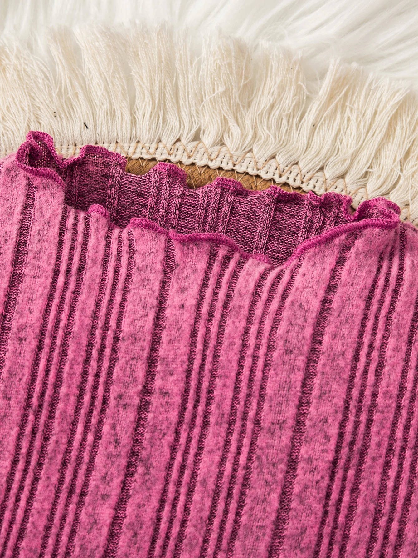 Spring Autumn Boys Girls Sweater With Lace Round Neck Long Sleeve Stripe Solid Color Knitted Sweater Fashionable Warm Children winter sweater kids sweatershirts