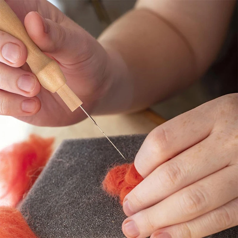 GOOD-16Pcs Needle Felting Tools Poking Felting Needle Handles Replacement Punch Holder Wool Needles Handles
