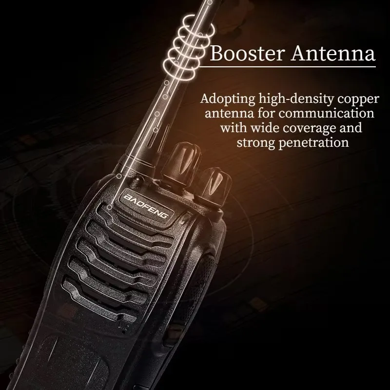 2PCS Baofeng BF-888S 12W Walkie Talkie Dual Band Portable Long Range Standby UHF 400-470MHz USB Ham Two Way Radio for Hunting