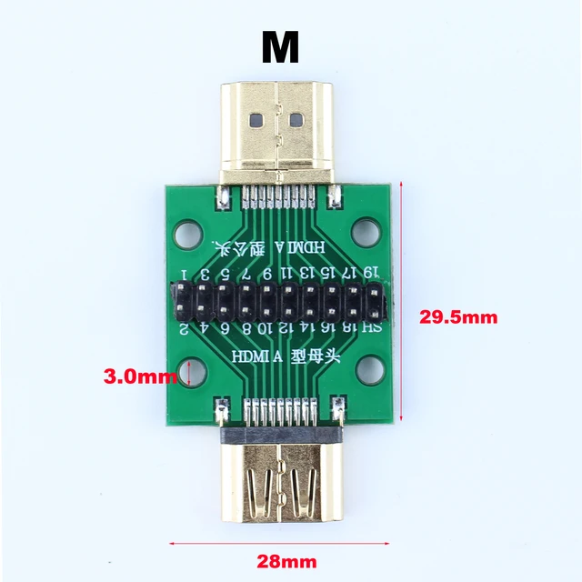2 Connettori HDMI Maschio-Femmina Con Scheda PCB - Per Test E Riparazioni - Foto 11