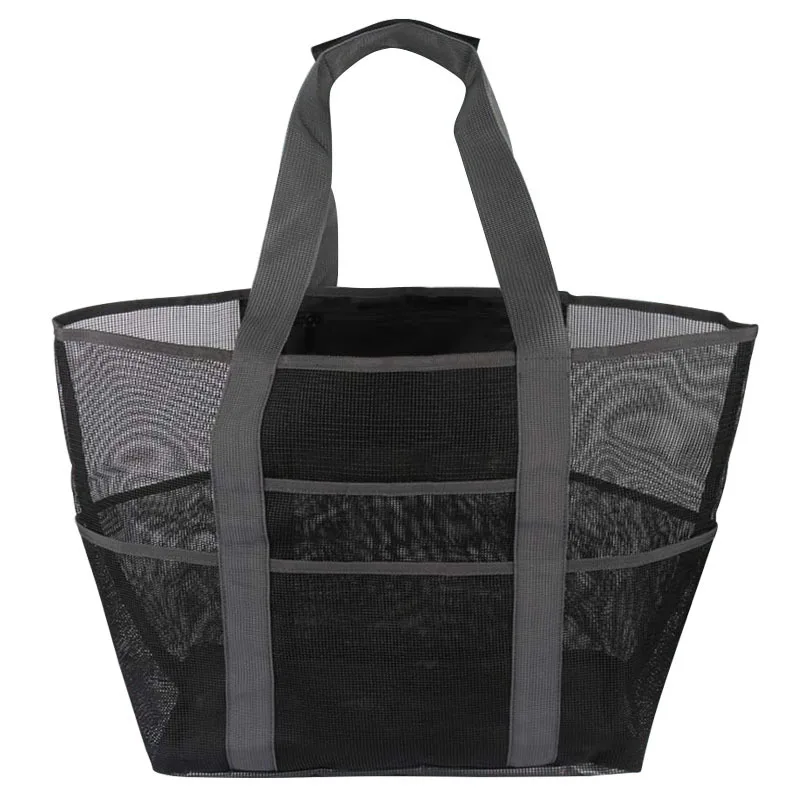 Fashion Women's Mesh Handbag Beach Item Storage Bag Mesh Shoulder Bag Travel and Daily Necessities