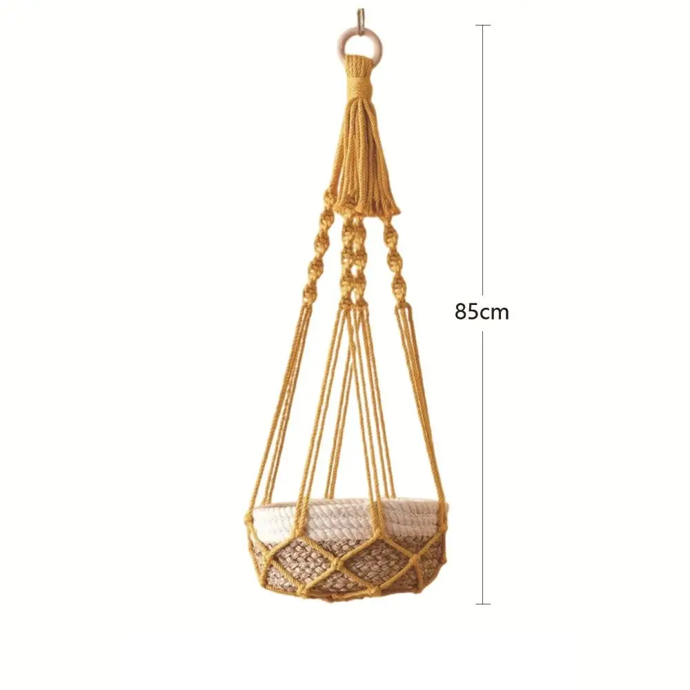 Chic Macrame Hanging Plant Holder for Floral and Garden Decor