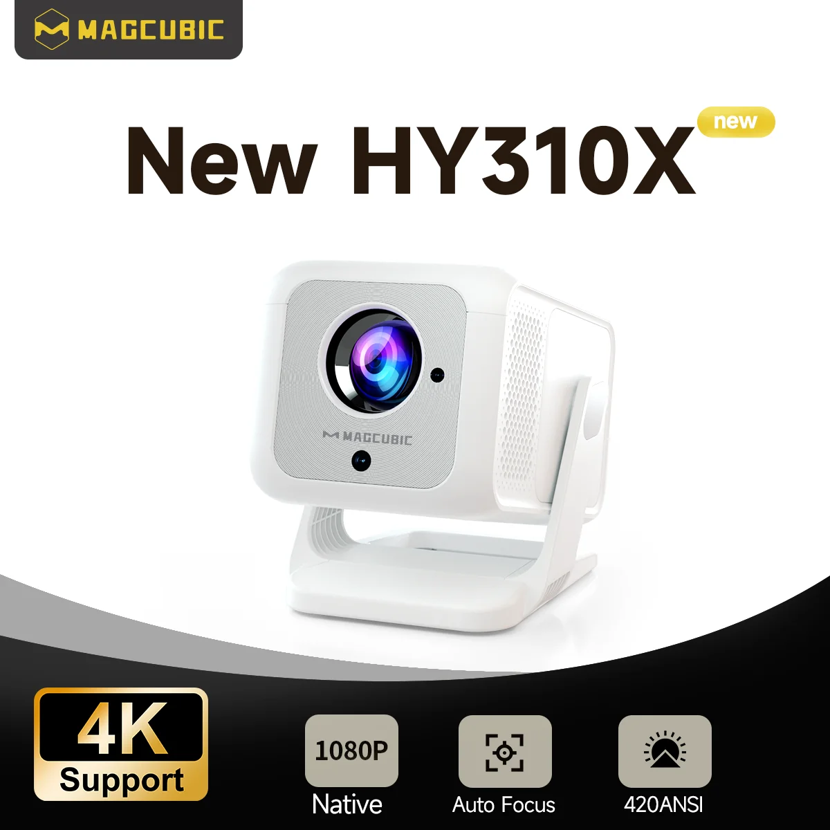 【新品・未使用】Magcubic HY310 ミニプロジェクター 4Kサポート Magcubic Portable Mini HY310 Projector - 1080P & 4K Support for