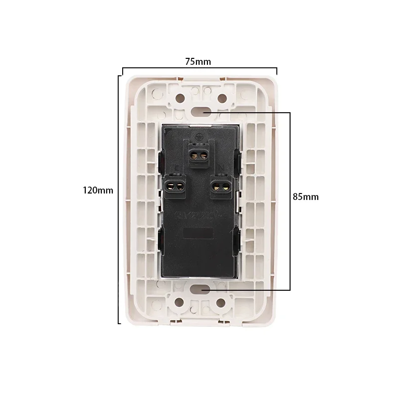 Description Picture 3 of itemBingoelec Electrical Wall Outlet White,118*72mmFlame Retardant Protective Plastic Panels US Standard Wall Electrical Sockets