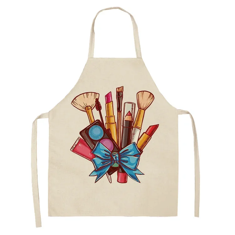 

Creative Lipstick Perfume Print Sleeveless Kitchen Apron BBQ Baking Accessories Men Women Household Cleaning Tools Anti-dirty