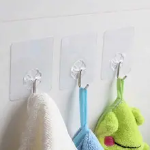 

10pcs Wall-mounted Nail-free Seamless Hook,Self Adhesive Door Wall Hanger, Transparent Adhesive Adhesive, Handbag Holder Hook