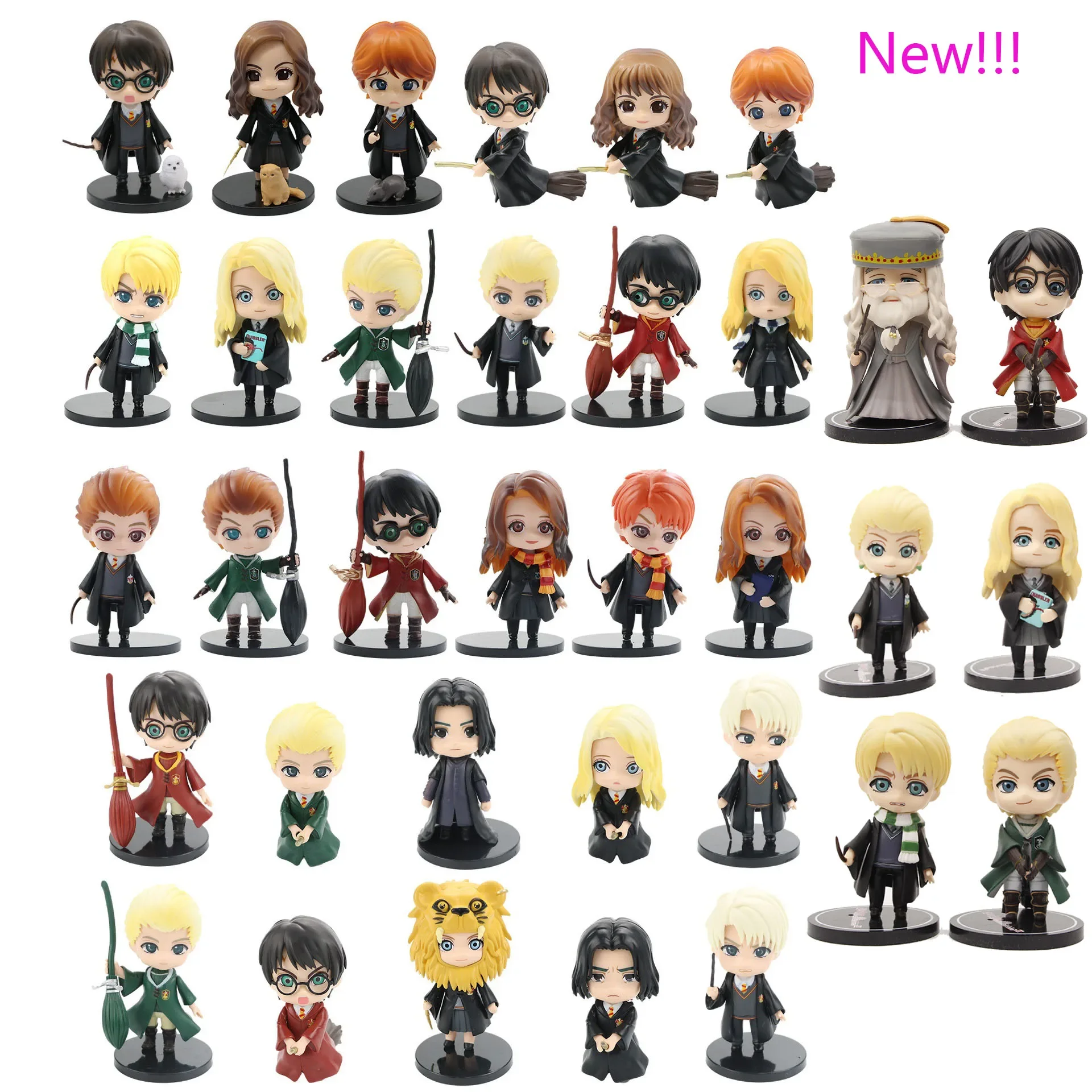 Set Q Posket Harri Potter Dumbledore Malfoy Ron Hermione Snape Hedwig Stretto Pvc Action Figure Giocattoli Bambola Regalo Di Natale Giocattolo