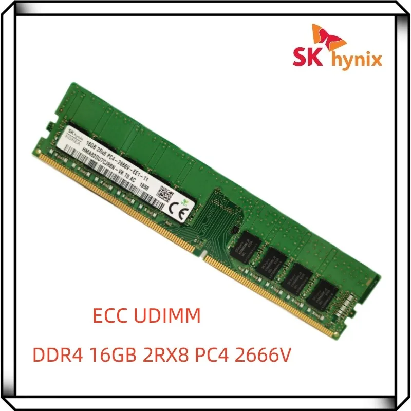 Hynix DDR4 16GB 2666V PC4 2666MHz 2Rx8 純粋な ECC UDIMM RAM ワーク
