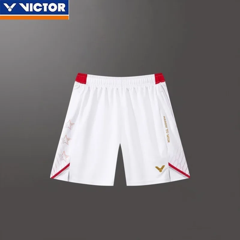 Victor New Men's and Women's Same Badminton Clothing, Sports Fitness Training, Breathable and Quick-drying Loose Shorts