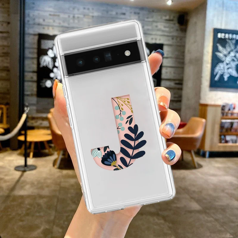 Pink Initial Letter A to Z Phone Case Cover Art