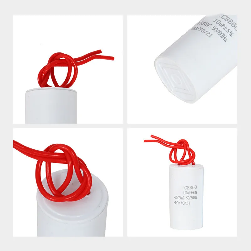 CBB60 Washing Machine Starting Motor Run Capacitor 3/4/5/6/8/10/12/14/15/16/18/20/25/30/40/45/50/60UF For Washing Machines