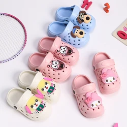 Summer Children's Slippers Hole No-Slip Girls Boy Indoor Soft Bottom Breathable Cute Cartoon Sandals Beach Shoes