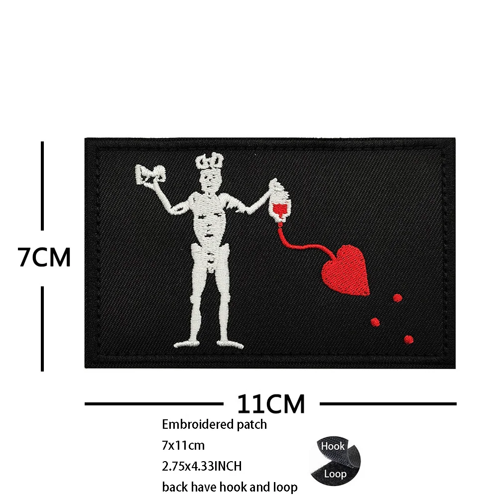 Embroidered Cloth with Reflective Velcro Armband Beard Series Luminous Tactical Morale Badge Bag with Accessory Backpack Patch_voghion.com