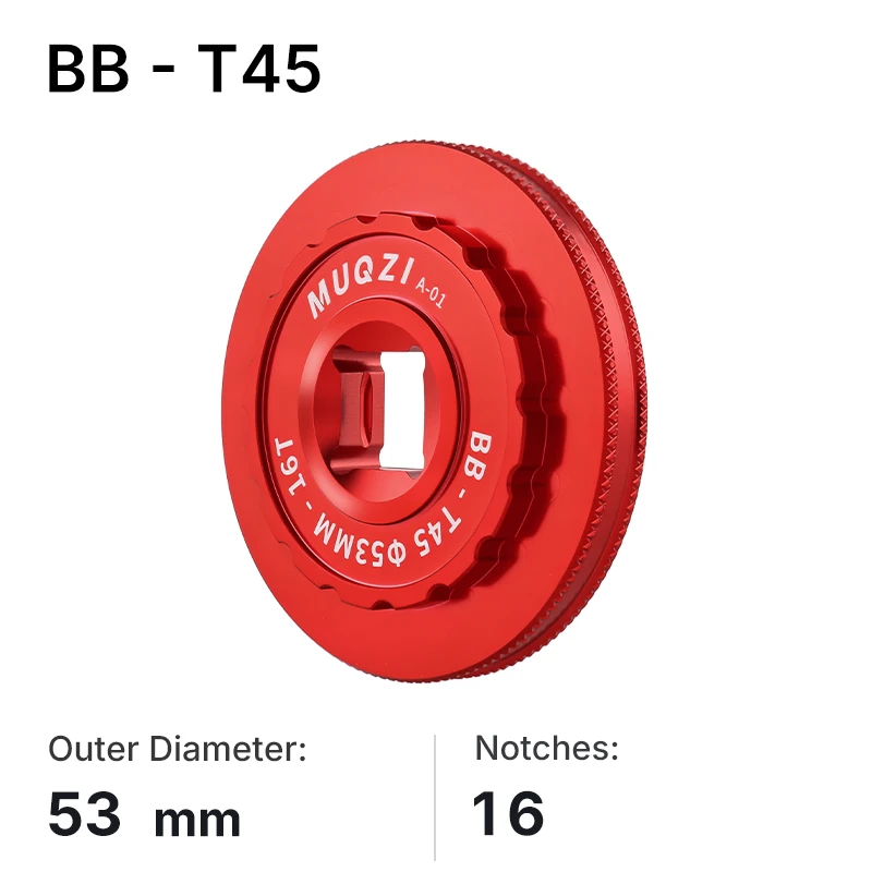 Advanced Bicycle Bottom Bracket Installation & Removal Tool - 12/16-Notch, 49-53mm Adjustable Range