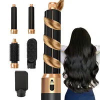 5 en 1 sèche-cheveux ensemble bigoudi peigne chaud professionnel fer à friser lisseur de cheveux outil de coiffure sèche-cheveux ménage 1
