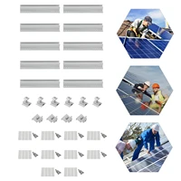 Ensemble de supports de montage pour panneaux solaires, 10 pièces, supports de panneaux solaires en aluminium pour montage sur toit, gain de place pour installer des panneaux solaires 4