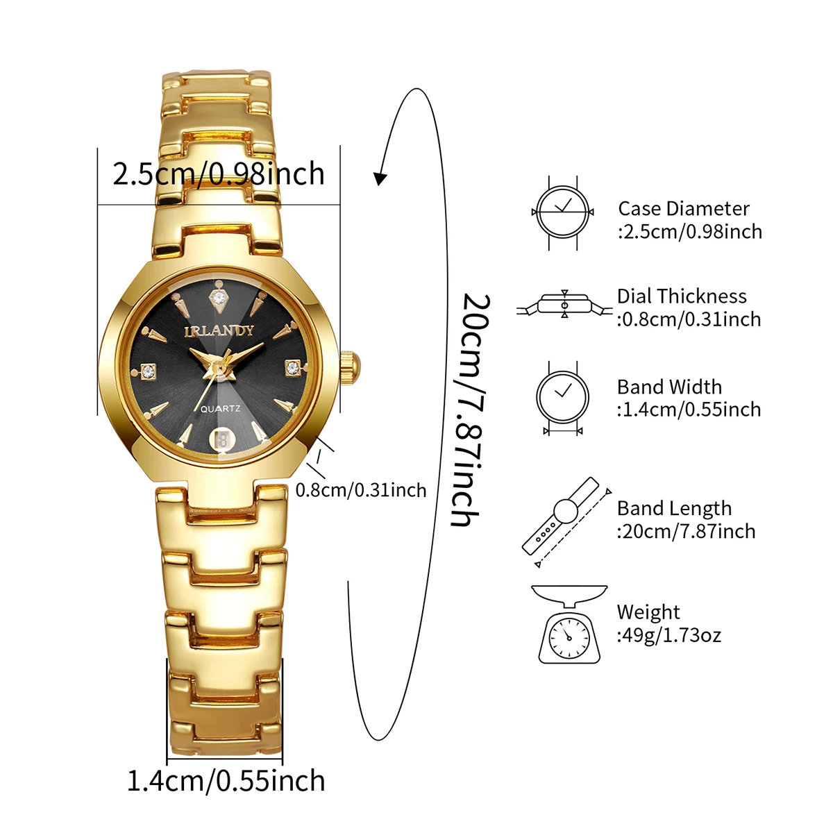 Luxury Women Watches Fashion Small Dial Quartz Watch Ladies Calendar Wristwatches Reloj Mujer（without Box）, Alina Gadgets