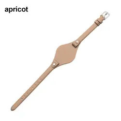 Elegant Genuine Leather Watchband - Tail Jewelry Bracelet Loop Strap (Apricot)