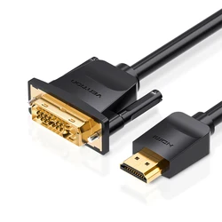 Premium HDMI to DVI - D 24+1 Pin Cable - High - Speed 1080P 3D Support (Available in 1m, 2m, 3m) - 1.5m (HDMI to DVI Cable)
