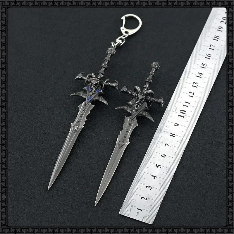 14cm World of Warcraft  Lich King Frostmourne Various Alloy Sword Game Keychain Weapon Katana Model Replica Gift Toy for Kids 4