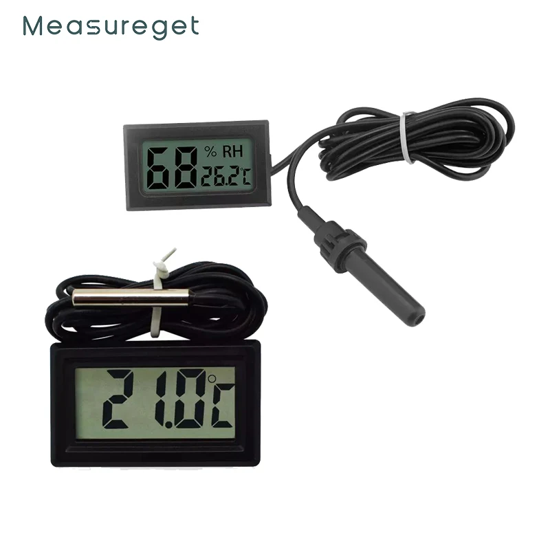 Thermomètre d'intérieur et d'extérieur pour voiture 12V, Mini écran  numérique LCD, capteur de câble de 1.5m - AliExpress