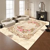 European Luxury Carpets for Living Room 3D Flower Decor Rug Large Bedroom Decoration Cloakroom Rug Non-slip Floor Mat Washable 1