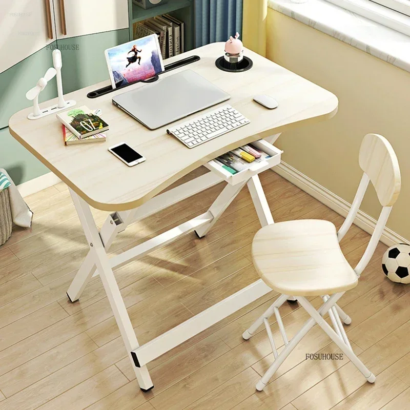 Simple Children Tables Household Folding Student Desk and Chair Combination Children's Study Desk Writing Tables and Chair Set