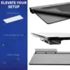Electric 60 x 30 inch Standing Desk Workstation with Concealed Cable Trays and Full-Size Mouse Pad, Memory Controller Heigh 4