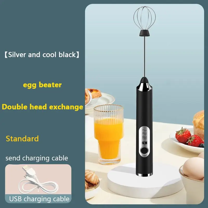 Electric Milk Frother USB Charging Frother Handheld Egg Beater