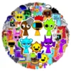 52Pcs/Set Sprunki Stickers Skateboard Notebook Fridge Phone Guitar Luggage Decal Sticker Toy 1