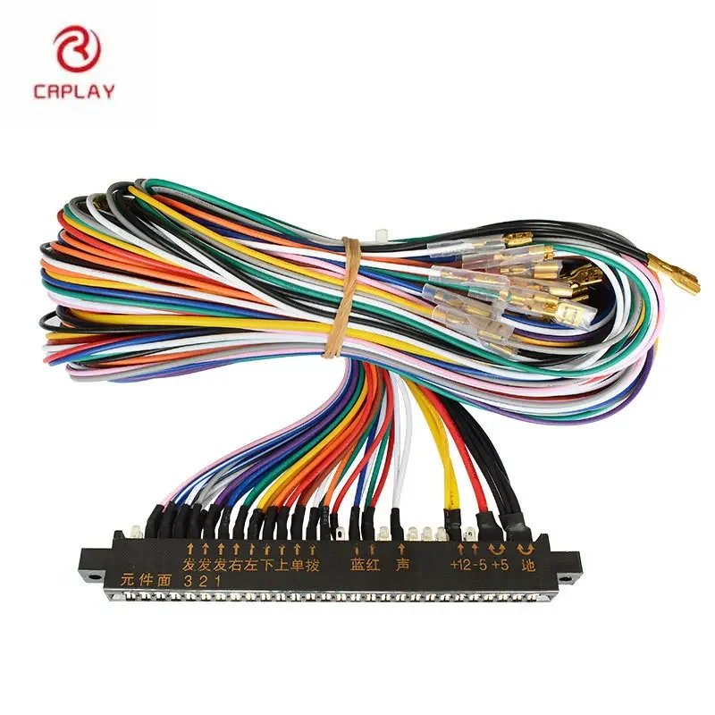 Cable de interfaz para gabinete Arcade JAMMA de 28/56 pines, 2,8/4,8 mm, 140 cm, arnés de PCB, para consolas de juegos Pandora Arcade de 5 V y 12 V