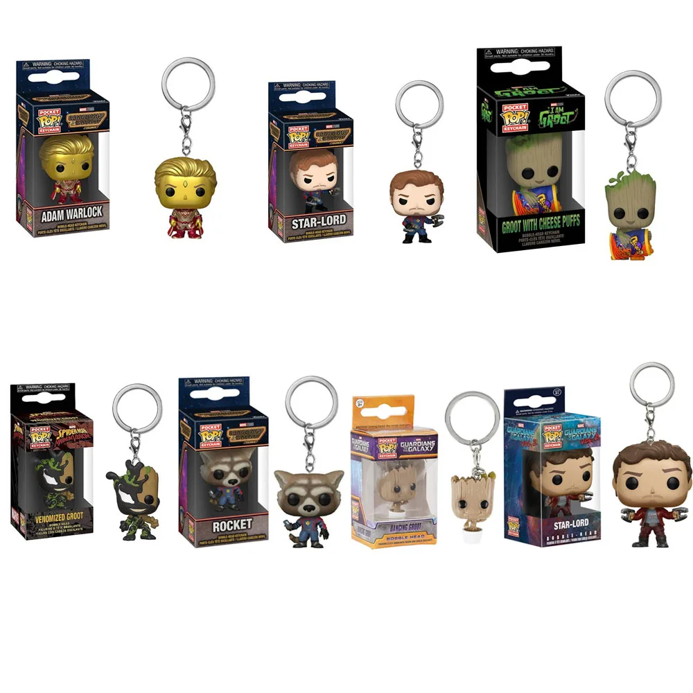 thumbnail image 2 of Llavero Funko Pop Star-Lord Adam Warlock Rocket Pop Pocket Guardianes de la Galaxia Llaveros Figura de acción de vinilo Juguetes Muñecas Regalo, 2 of 5