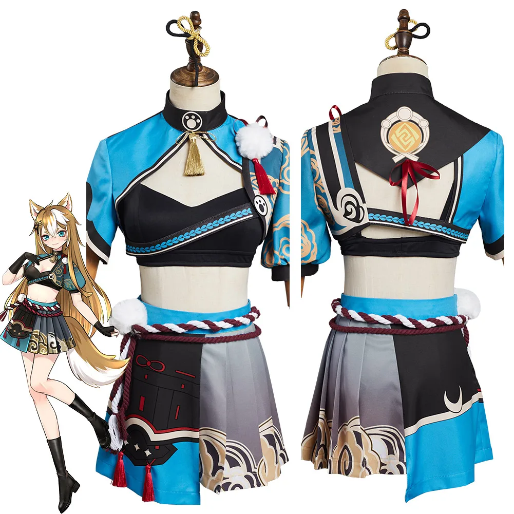 

Genshin Impact Hina Goro Cosplay Costume Outfits Halloween Carnival Suit