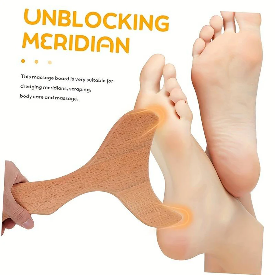 Wooden Massage Roller Tool Set, Lymphatic Drainage Massager Maderoterapia Kit, Manual Massage Tool for Body Massage Gua Sha Set 4