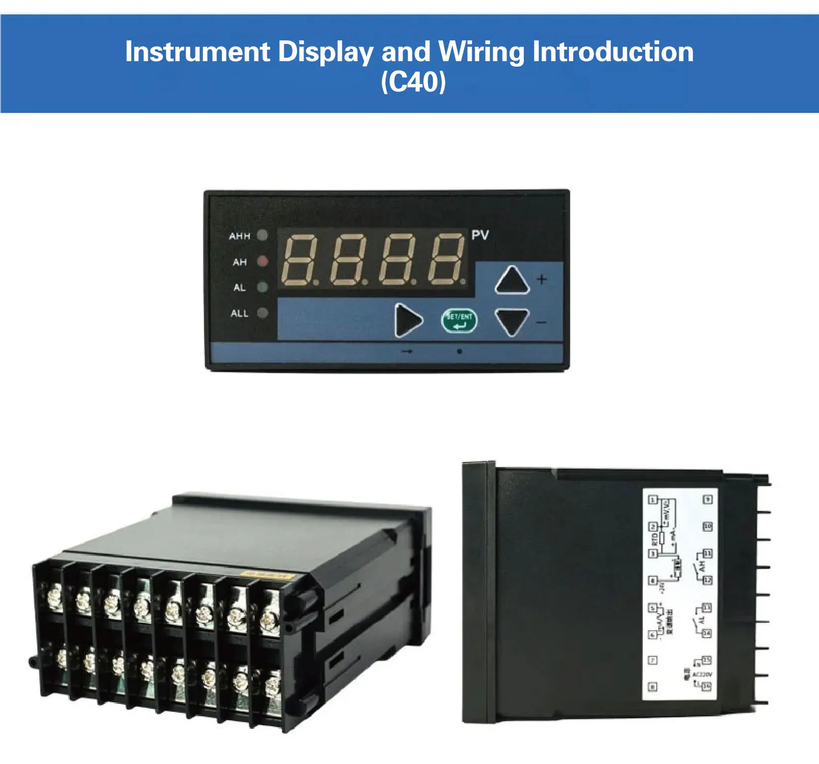 Single Loop PID Temperature Controller Universal Input (TC/RTD/mA/V) 24V DC/220V