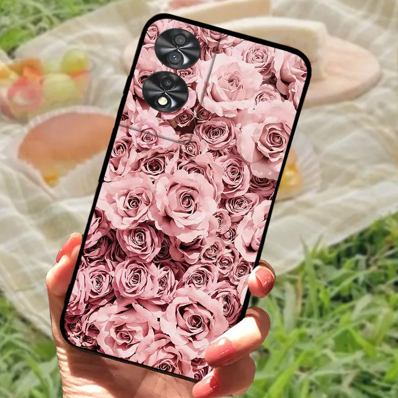 Elegant Black Marble Silicone Protective Case Cover - Soft Bumper Coque